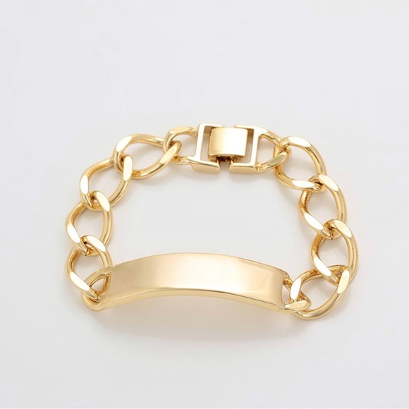 Last One 🔥 ID Bracelet | 14K Gold Plated Chunky Chain Bracelet - Picture 4 of 10